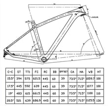 Load image into Gallery viewer, DCB XCT29 Felt Doctrine Style Carbon MTB Frame 29er - DIY Carbon Bikes